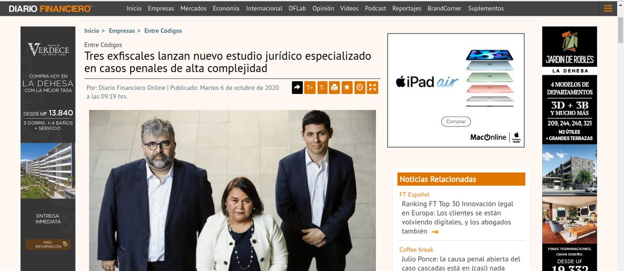 Tres exfiscales lanzan nuevo estudio jurídico especializado en casos penales de alta complejidad