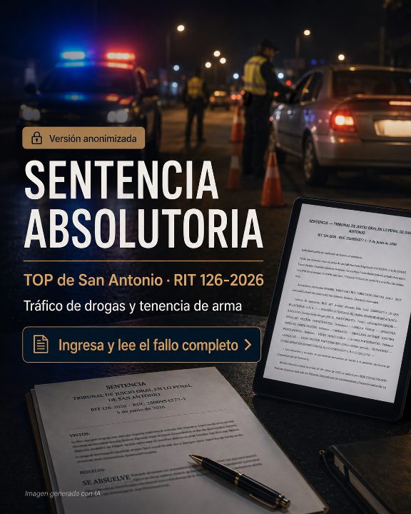 Peligro abstracto y presunción de inocencia: absolución en el Tribunal de Juicio Oral en lo Penal de San Antonio